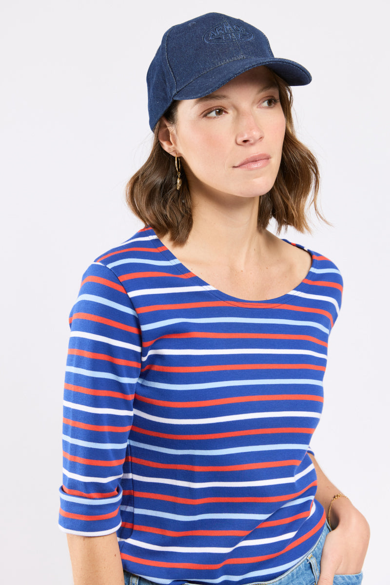 armor-lux-marini-re-tricolore-femme-coton-pais image 2