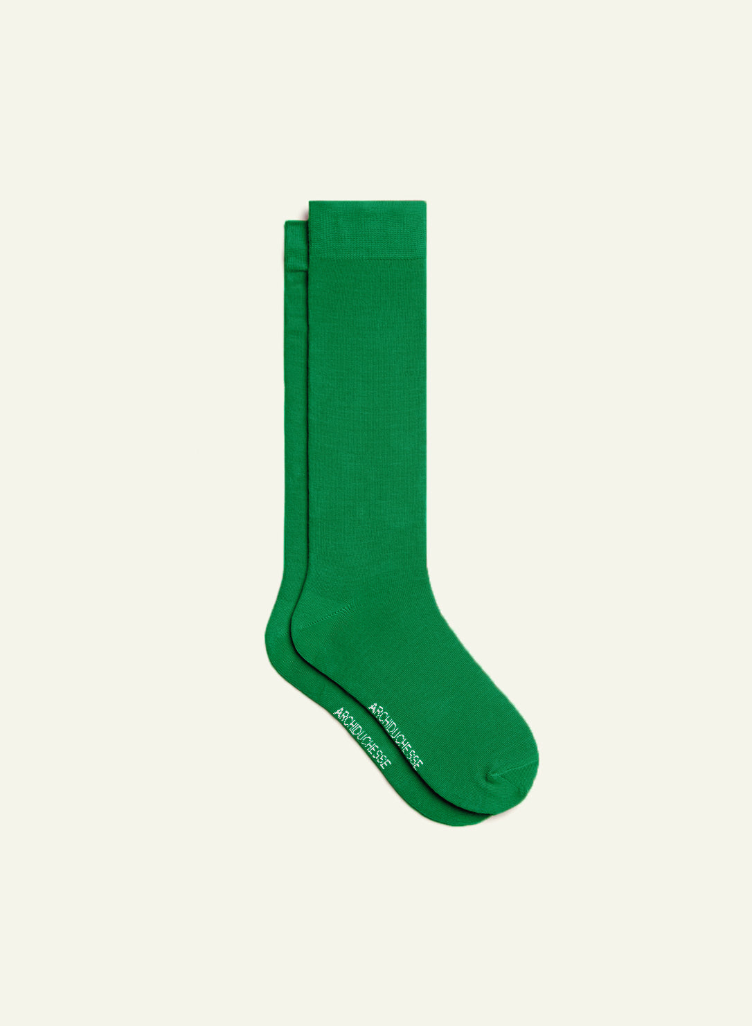 archiduchesse-vert-anglais-chaussettes-de-ville-coton-vert-mi-haute image 2