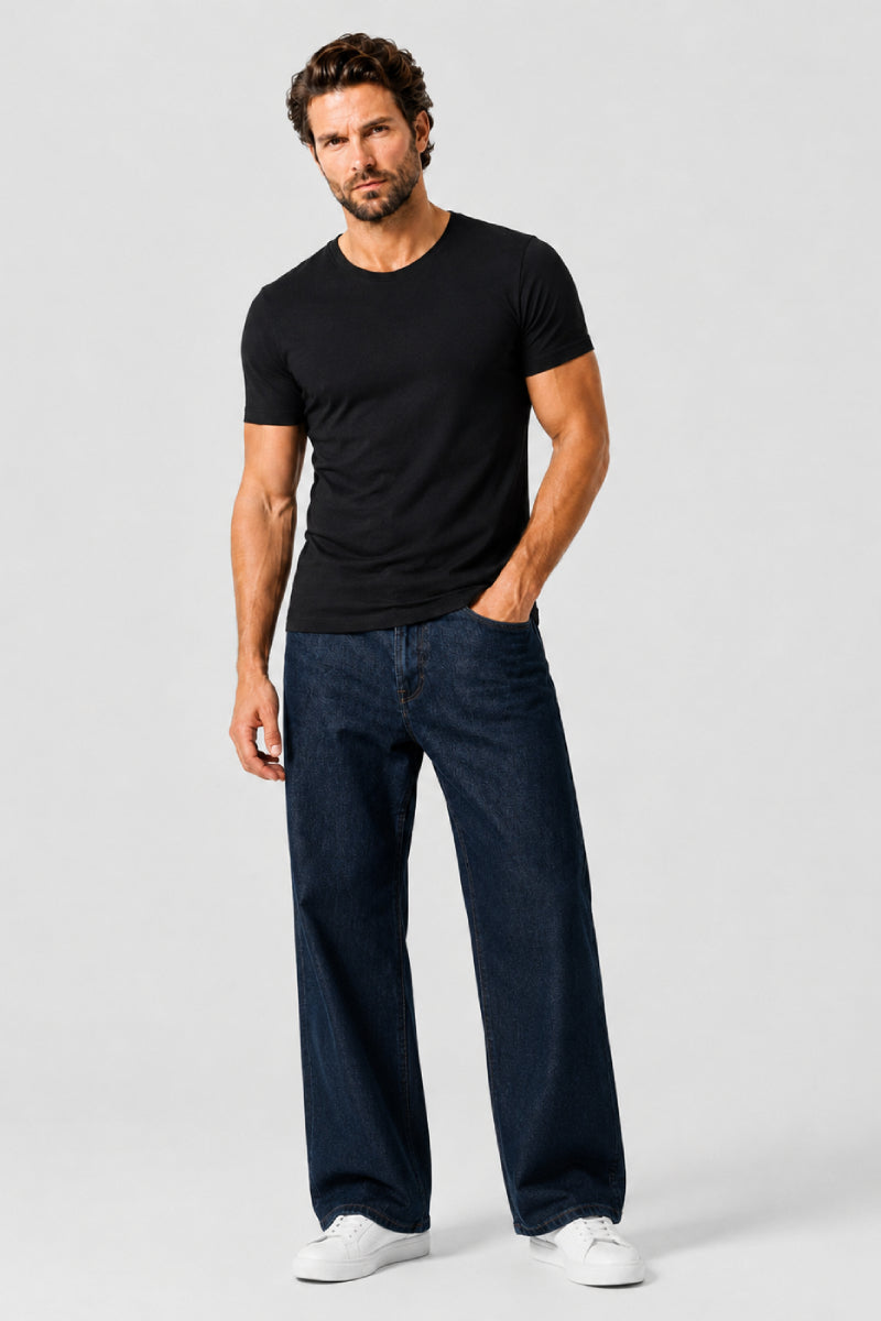 armor-lux-t-shirt-uni-homme-col-v-lyocell-coton image 2