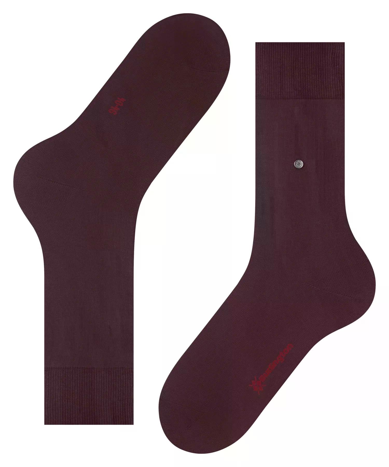 burlington-lord-chaussettes-homme-rouge-claret-8435-40-46-coton-unies-1-paire image 5