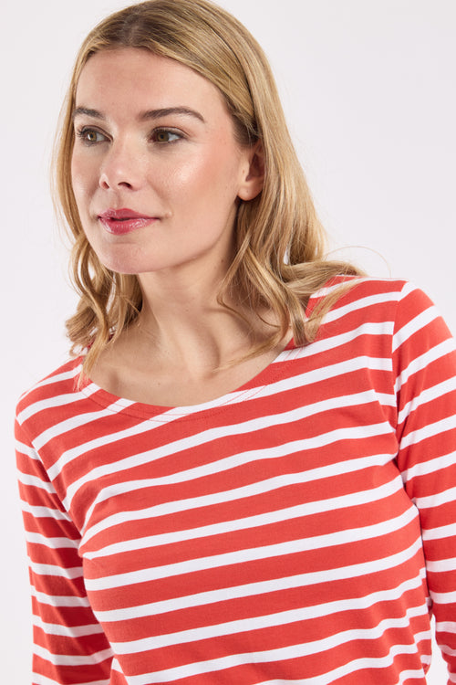 armor-lux-marini-re-bretonne-femme-manches-3-4-coton-lourd-col-bateau image 5