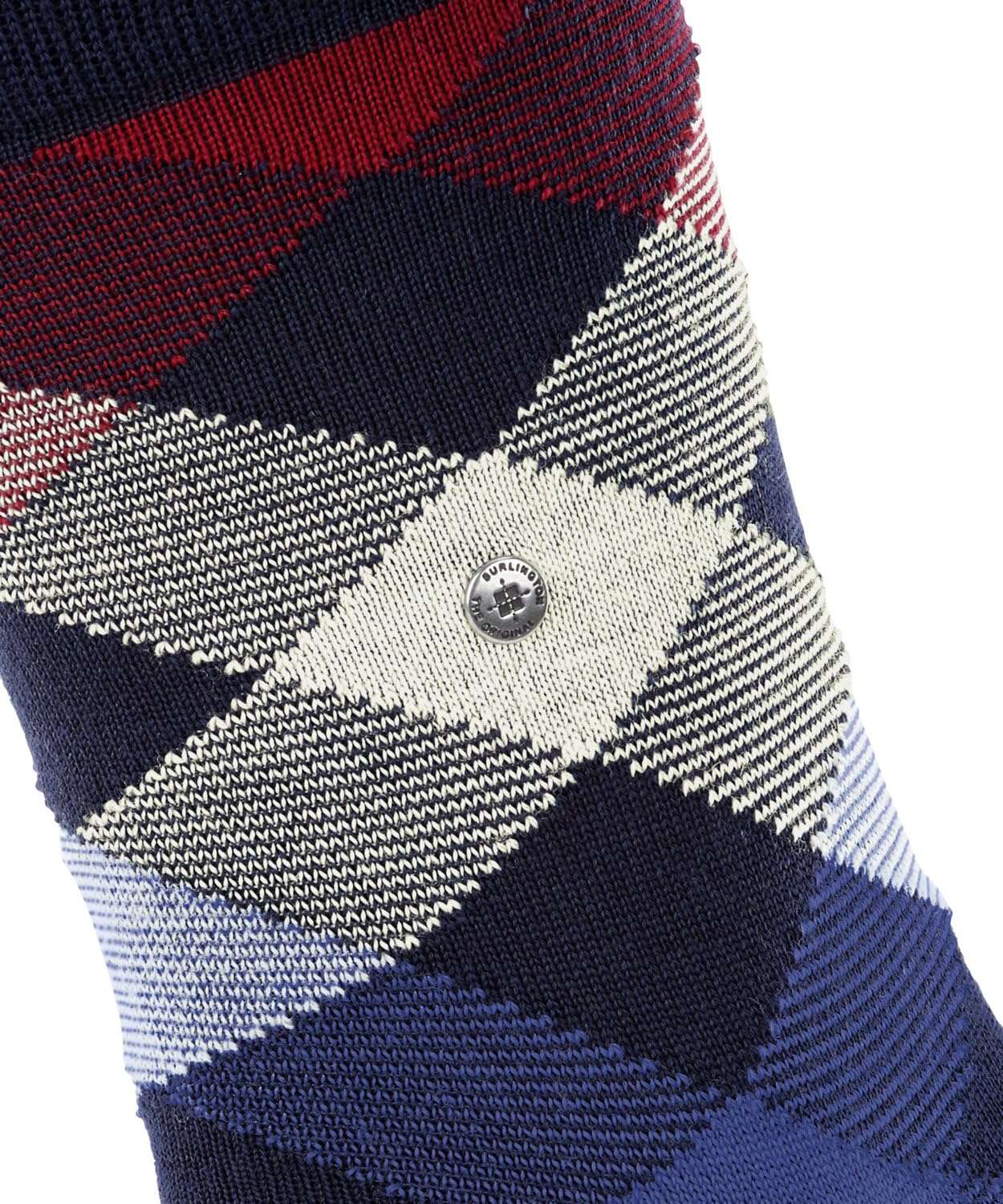burlington-newcastle-chaussettes-homme-laine-fantaisie-bleu-marine-40-46 image 3