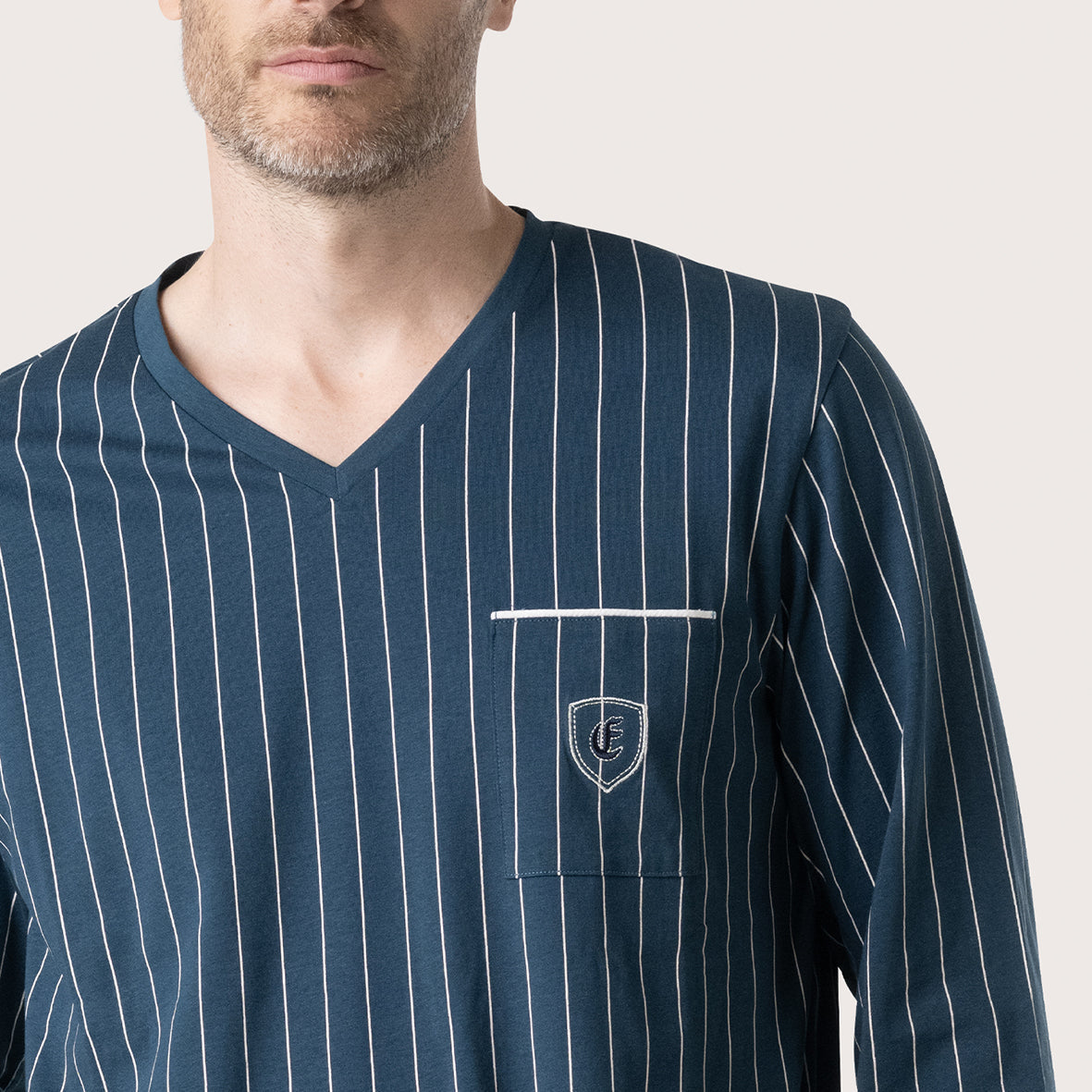 eminence-pyjama-long-homme-sport-club-jersey-coton image 2