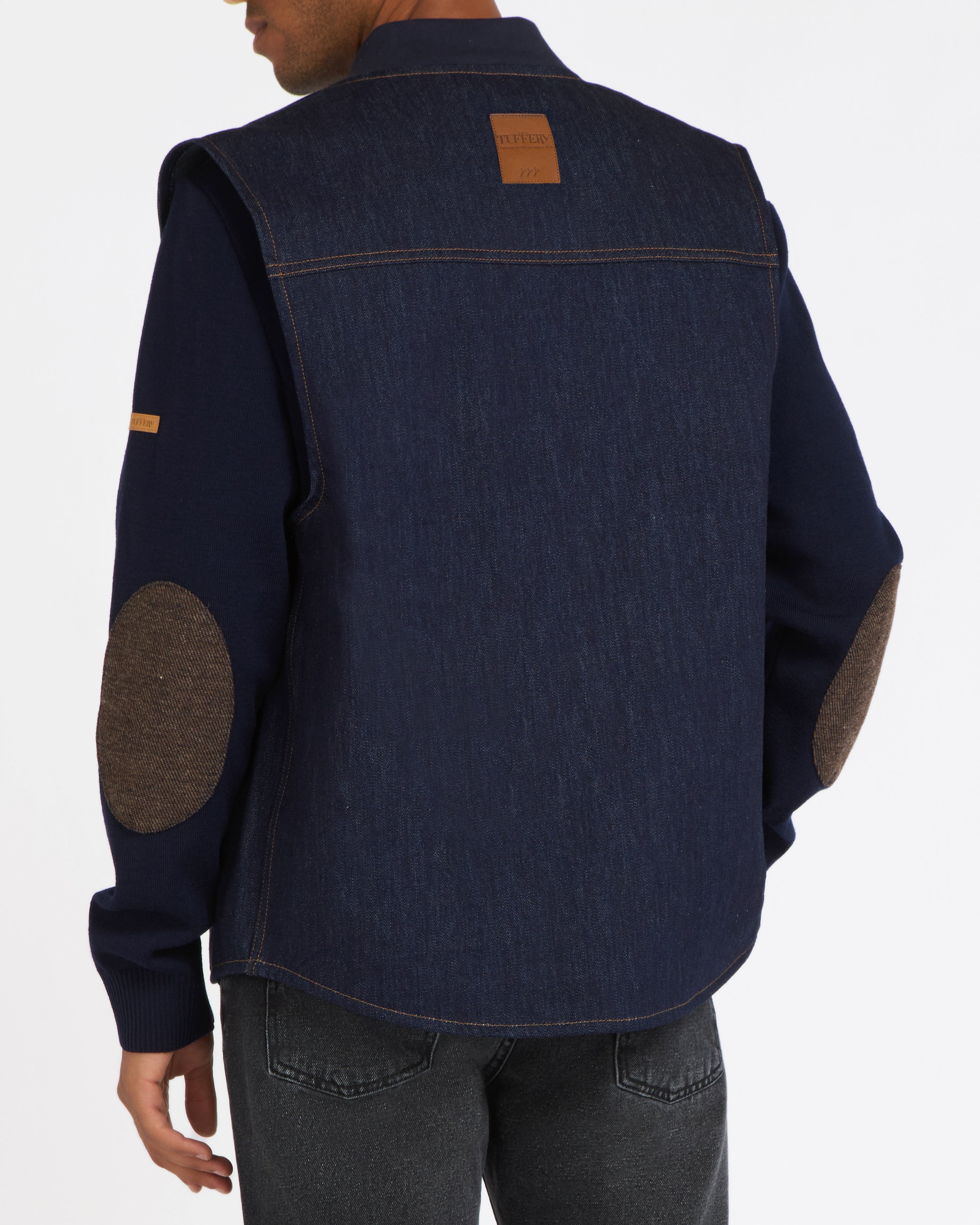 atelier-tuffery-gilet-sans-manches-homme-jean-brut-doubl-laine-fran-aise image 4