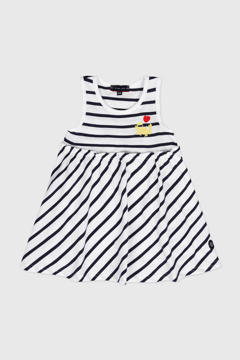 armor-lux-robe-ray-e-sans-manche-baby-coton image 1