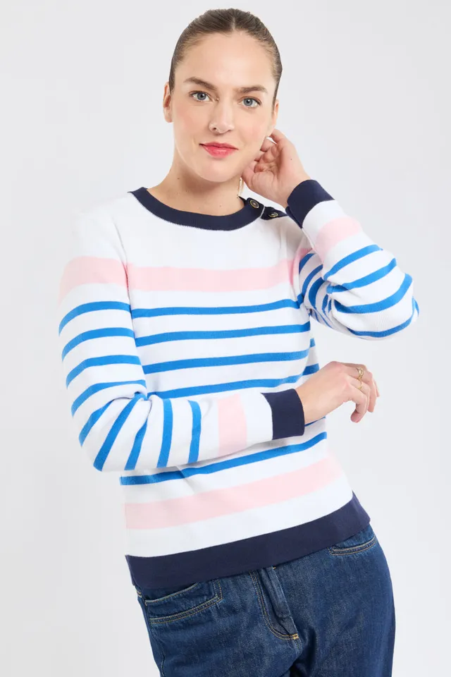 armor-lux-pull-marin-bicolore-femme-coton-rayures-plac-es image 1
