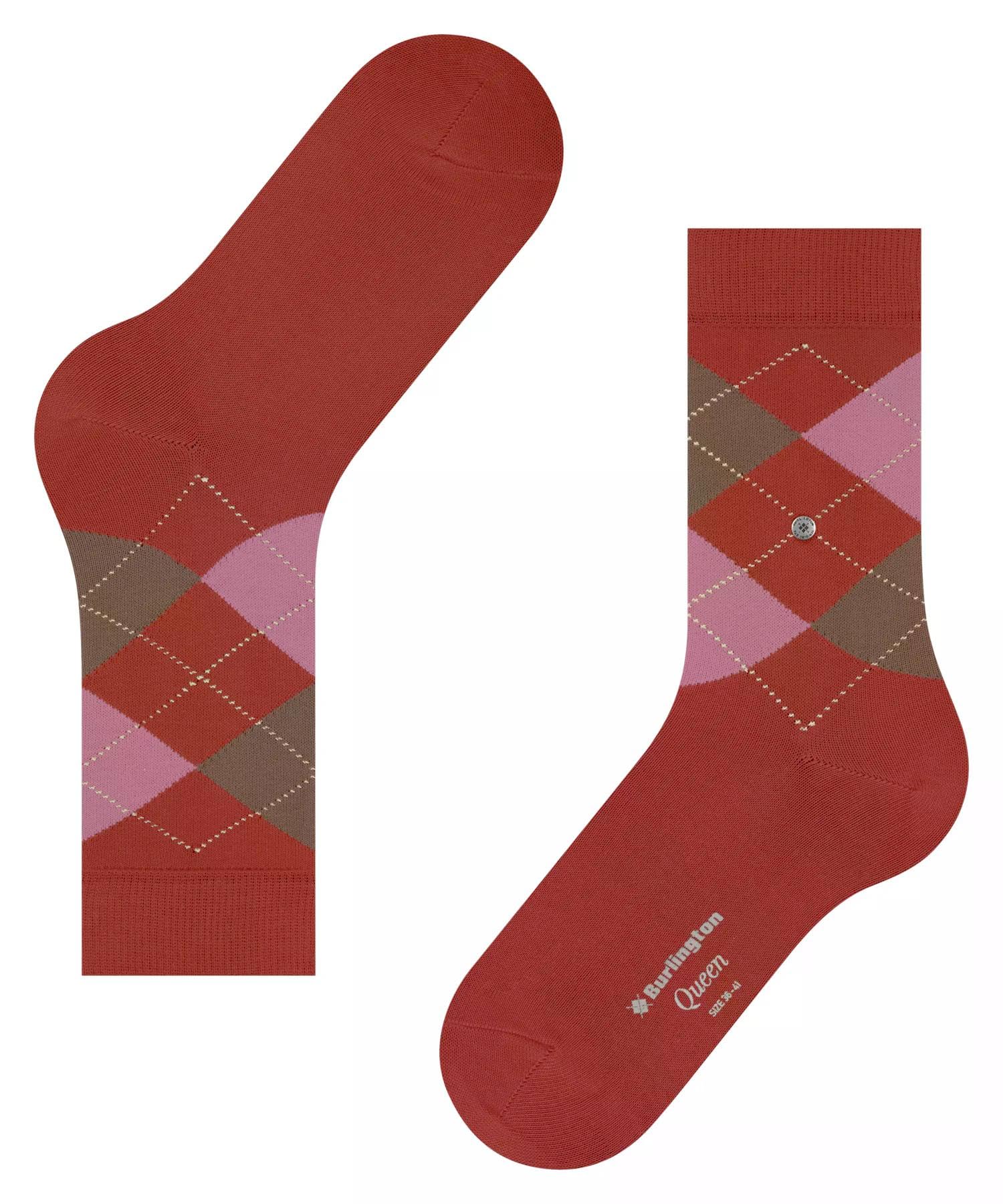 burlington-queen-chaussettes-femme-coton-rouge-rust-8404-36-41 image 6