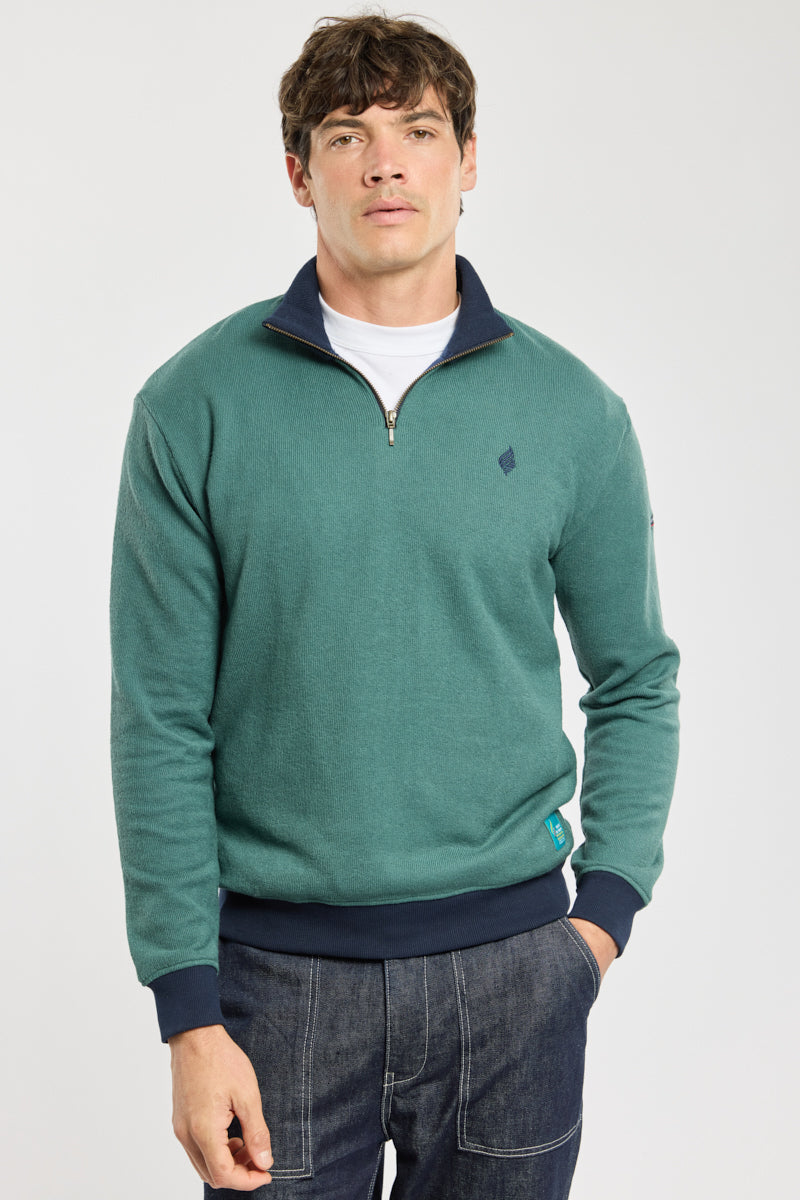 armor-lux-sweat-col-camionneur-homme-coton-route-du-rhum image 1