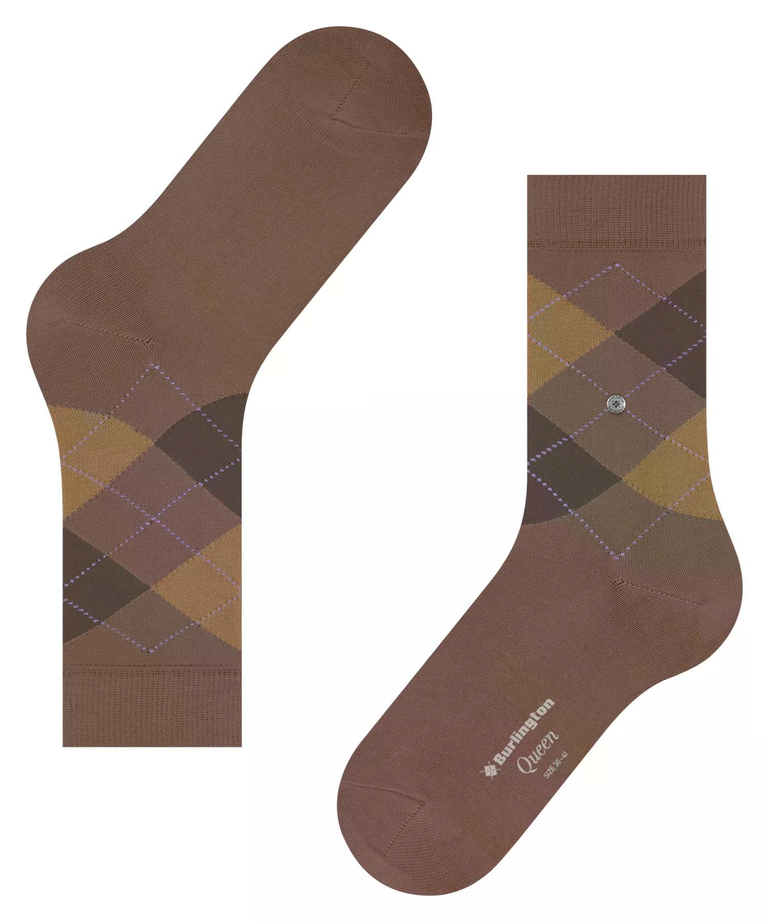 burlington-queen-chaussettes-femme-coton-fantaisie-marron-nougat-5020-36-41 image 7