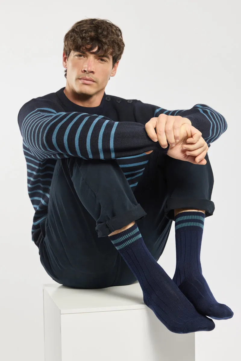 armor-lux-x-maison-broussaud-chaussettes-homme-ray-es-laine image 1