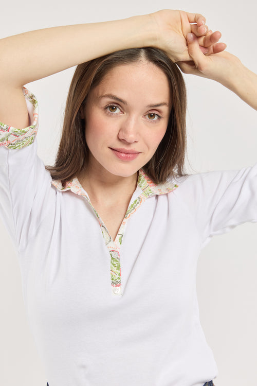 armor-lux-polo-femme-floral-100-coton-manches-3-4-ajust image 3