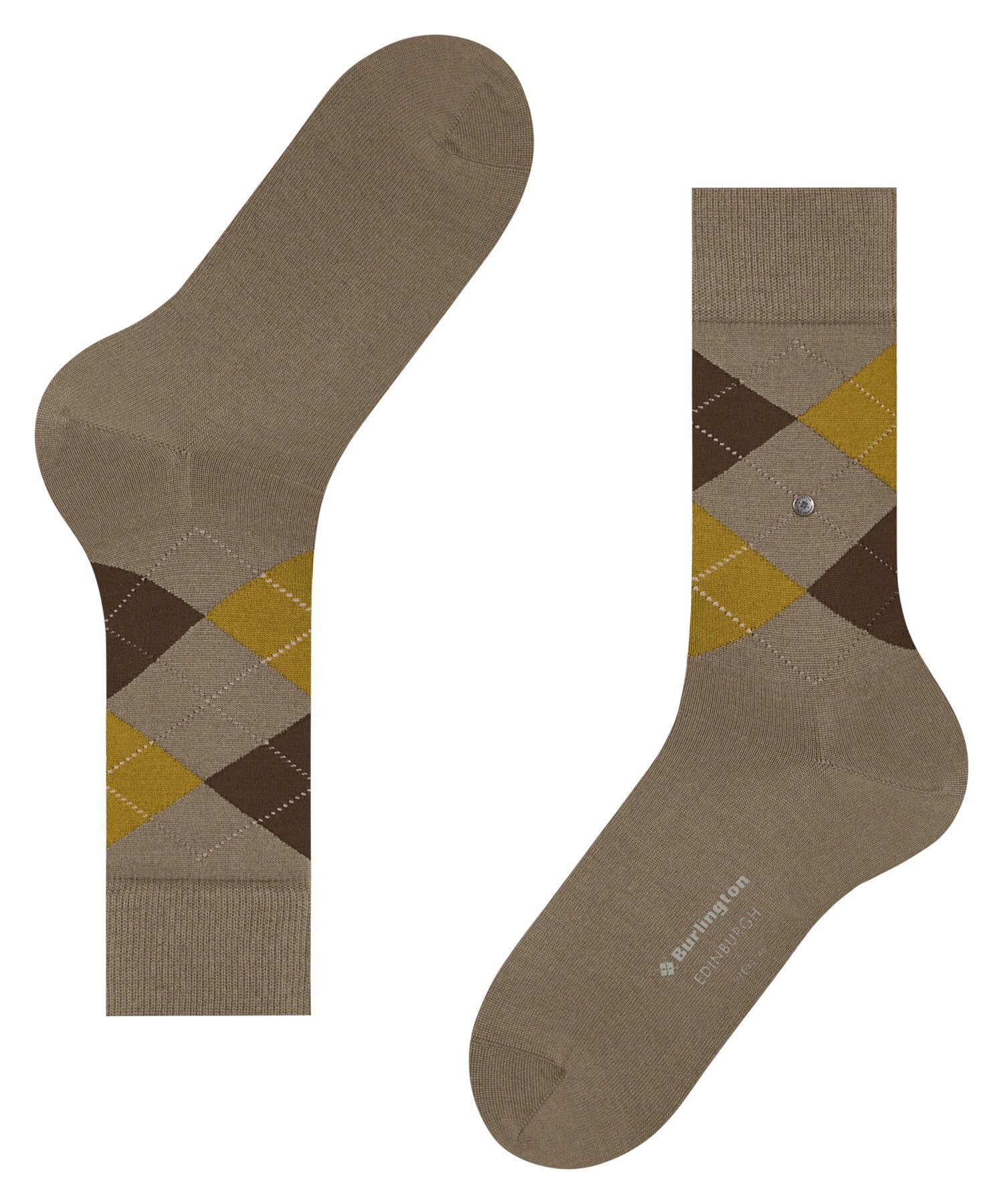 burlington-edinburgh-chaussettes-homme-marron-sun-5039-40-46-laine-fantaisie image 5