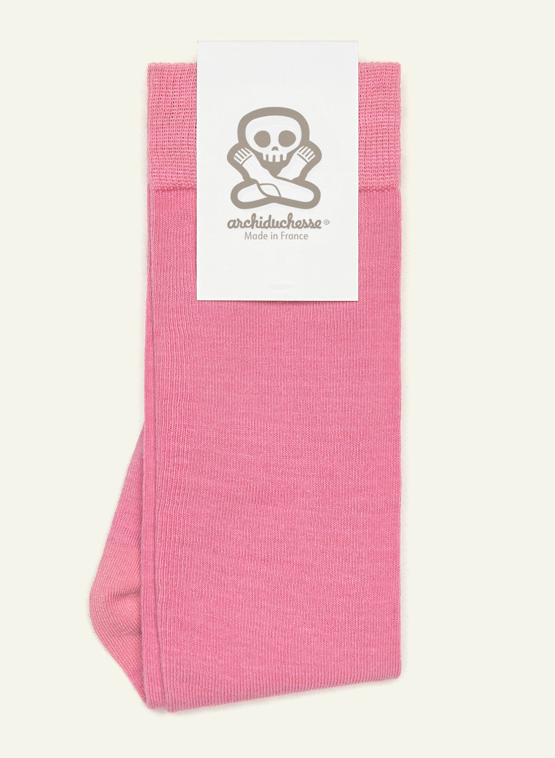 archiduchesse-rose-panth-re-chaussettes-de-ville-mi-mollet-coton image 3