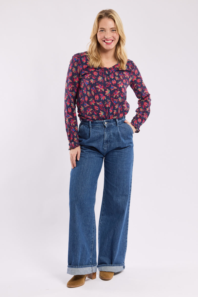 armor-lux-blouse-motif-floral-femme-col-v-viscose image 4