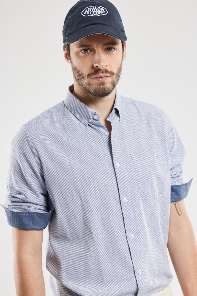 armor-lux-chemise-fines-rayures-h-ritage-coton-homme image 5