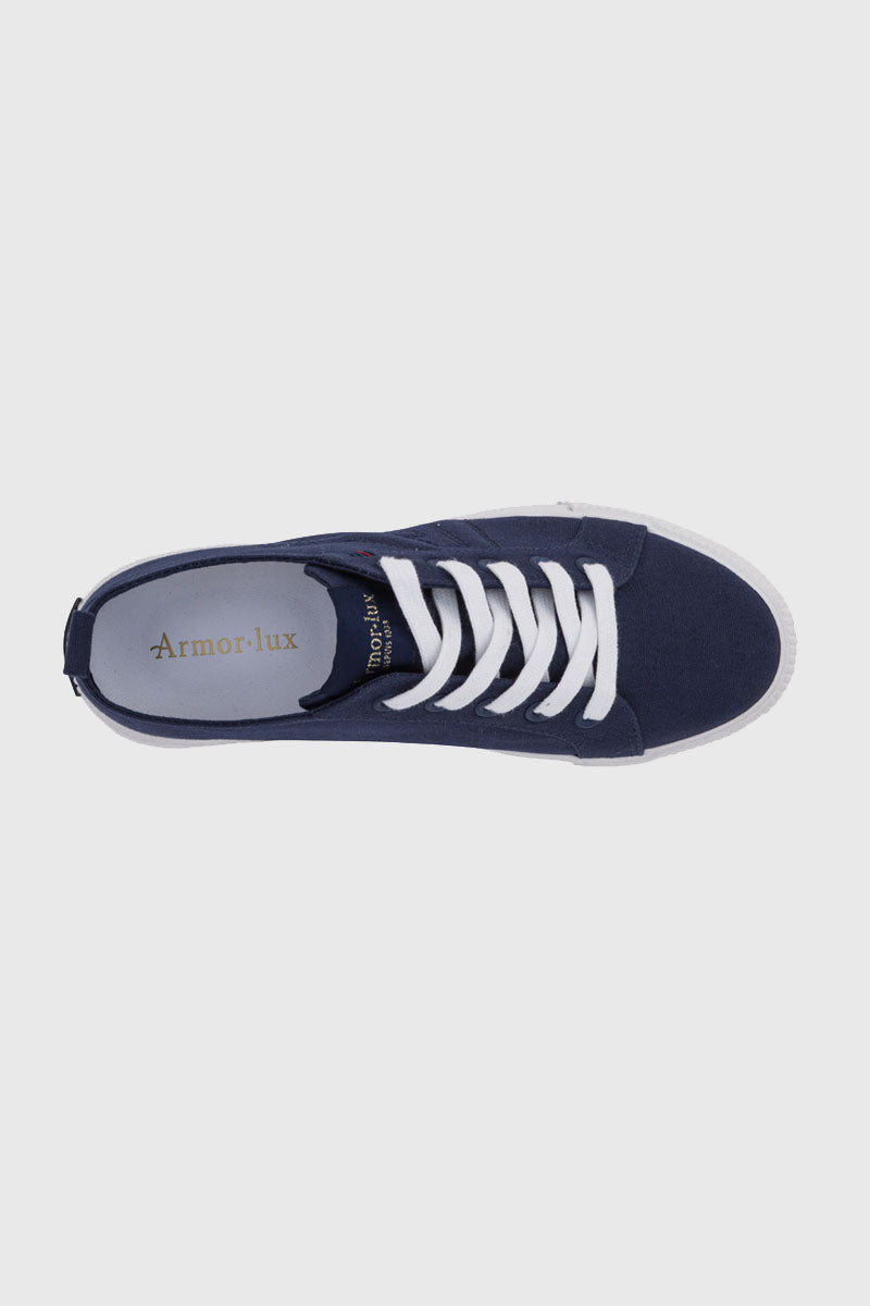armor-lux-baskets-basses-avel-coton-bleu-marine image 2
