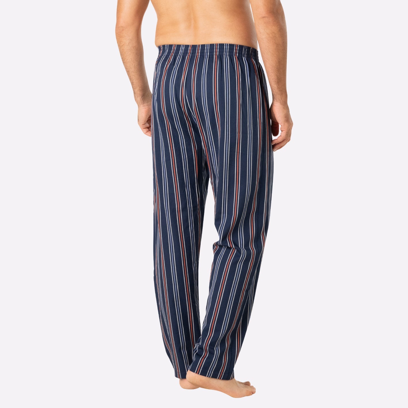 eminence-pyjama-long-ouvert-homme-popeline-lu10-marine-blanc-orange image 6