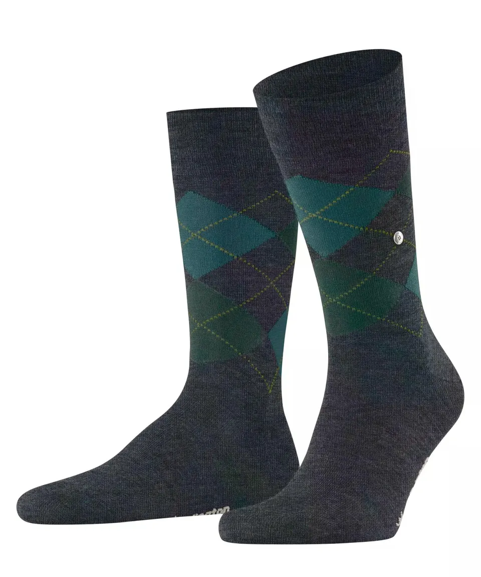 burlington-edinburgh-melange-chaussettes-homme-laine-fantaisie-bleu-cobalt-6273- image 1