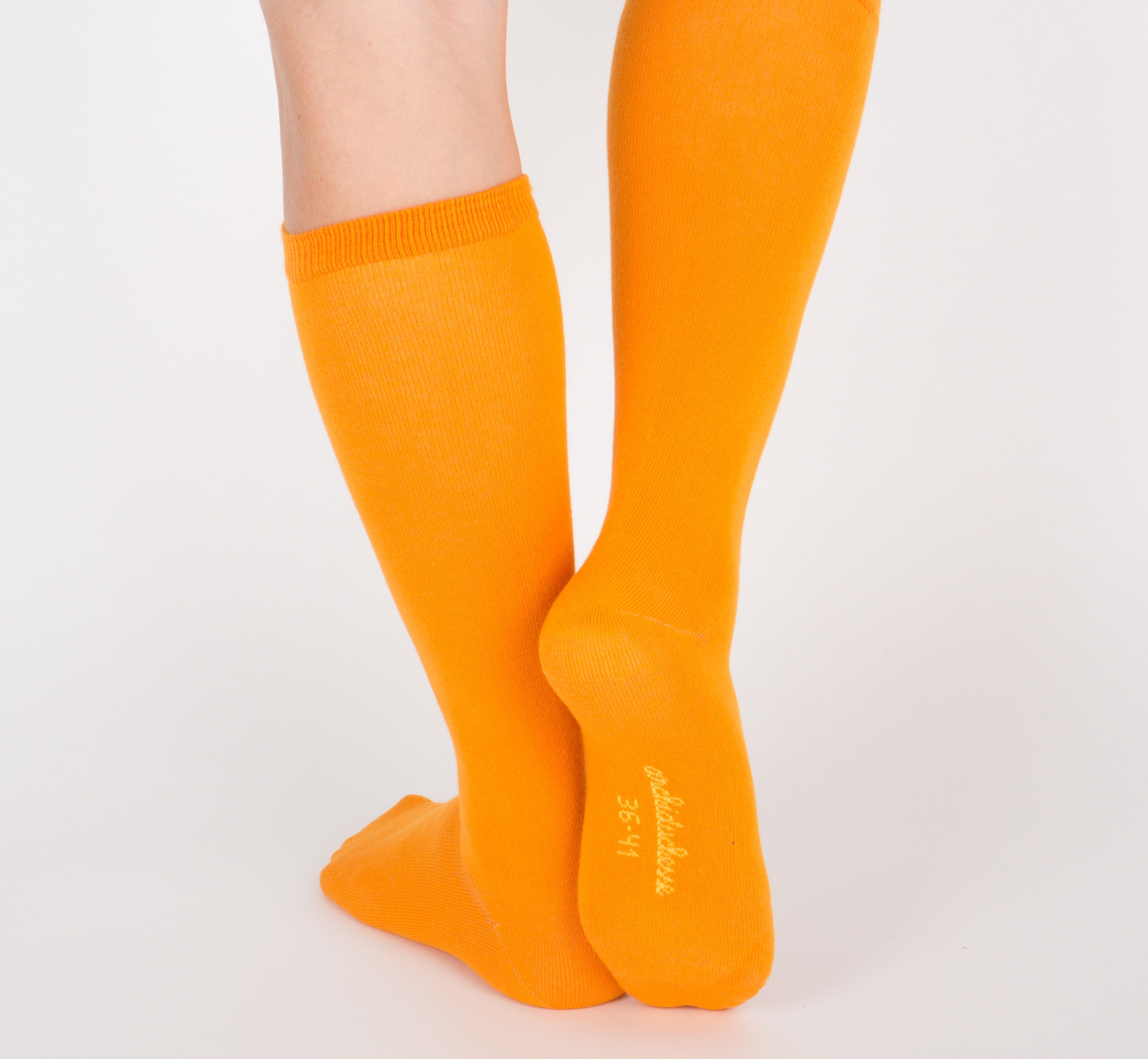 archiduchesse-de-ville-orange-mandarine-chaussettes-mi-mollet image 6