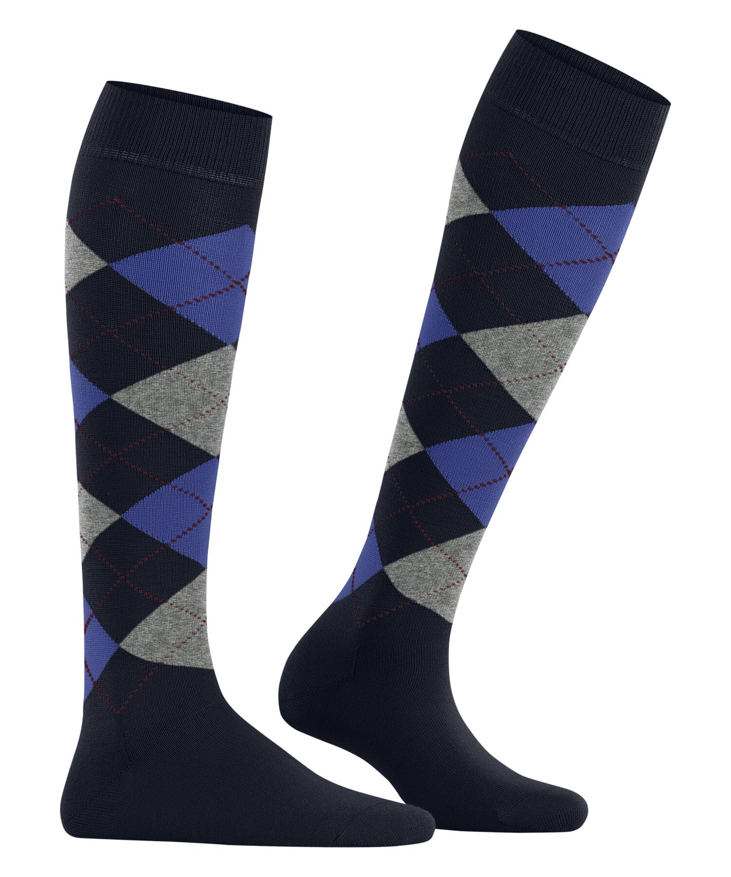 burlington-marylebone-chaussettes-hautes-femme-laine-bleu-marine image 4
