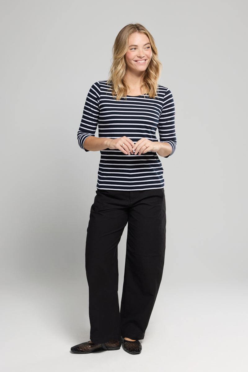 armor-lux-marini-re-manches-3-4-femme-coton-l-ger-2 image 3