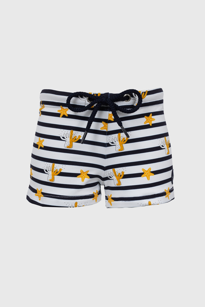 armor-lux-boxer-de-bain-enfant-ray-motifs-marins image 1