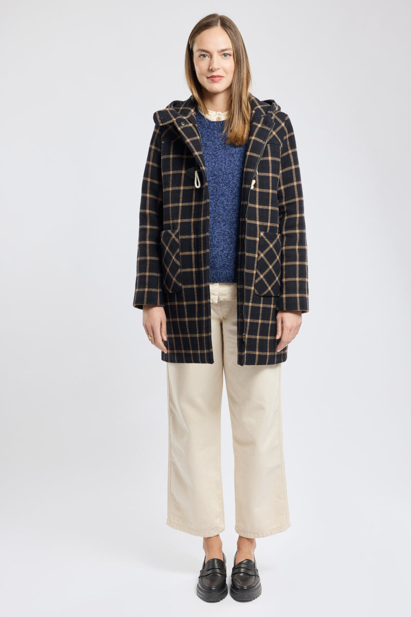 armor-lux-duffle-coat-carreaux-drap-de-laine-femme image 3