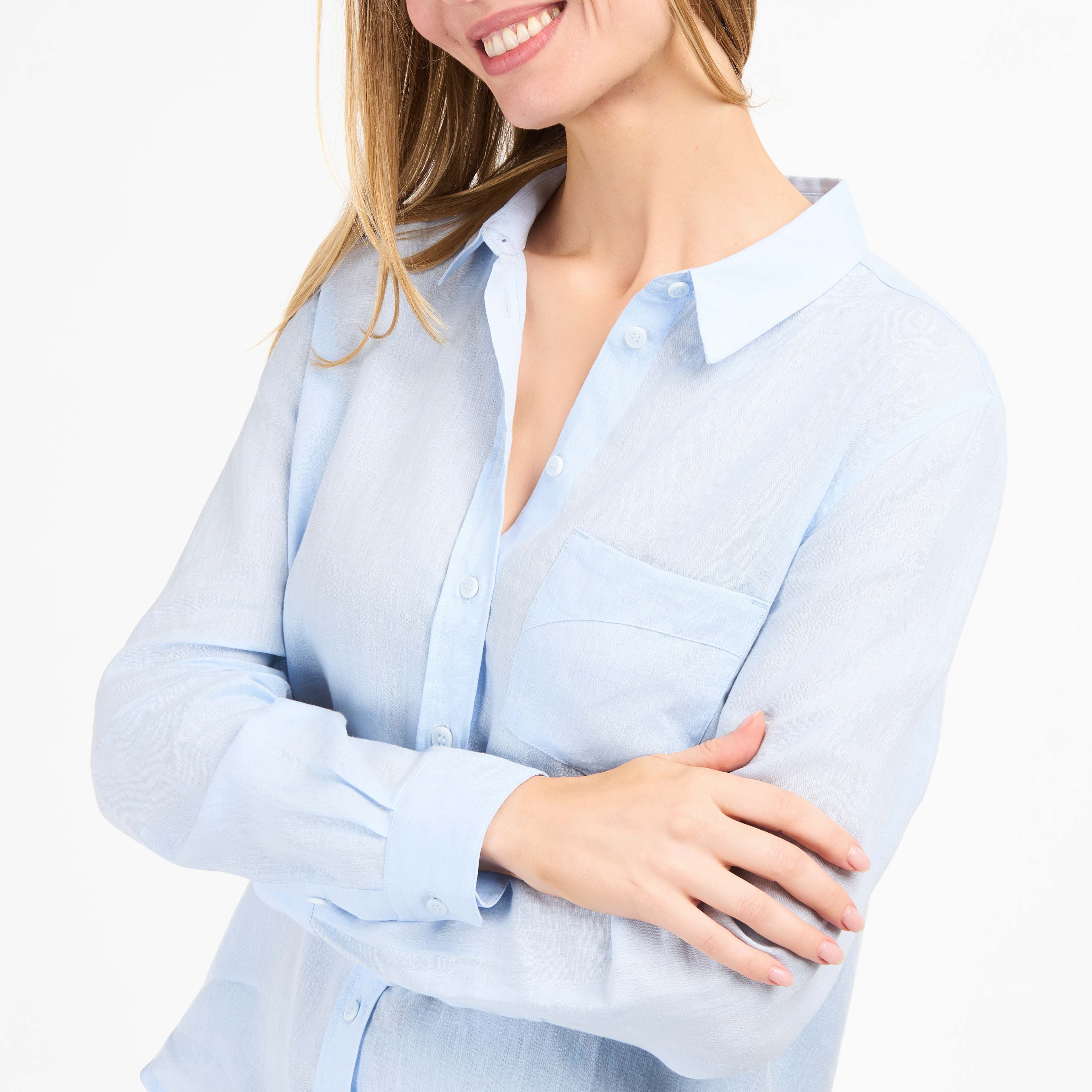 atelier-tuffery-chemise-femme-aubrac-droite-lin-fran-ais-bleu-clair image 5