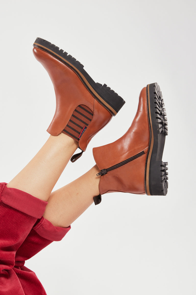 armor-lux-bottines-chelsea-femme-cuir-semelle-crant-e-zip image 1