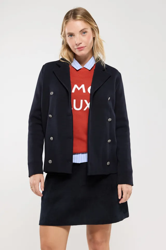 armor-lux-veste-nevez-femme-crois-e-maille-haute-densit image 1