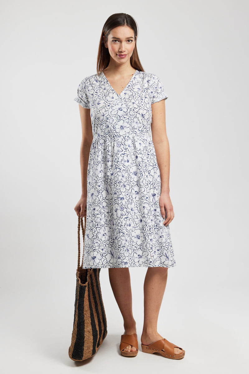 armor-lux-robe-cache-coeur-fleurie-femme-coton-deauville image 4