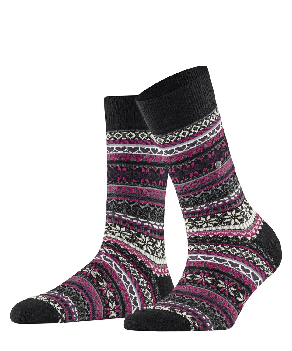 burlington-fair-isle-delight-chaussettes-femme-laine-respirante image 1