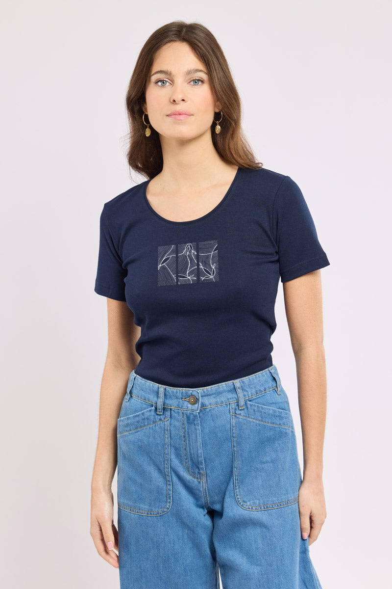armor-lux-t-shirt-s-rigraphi-femme-coton-l-ger-h-ritage image 2