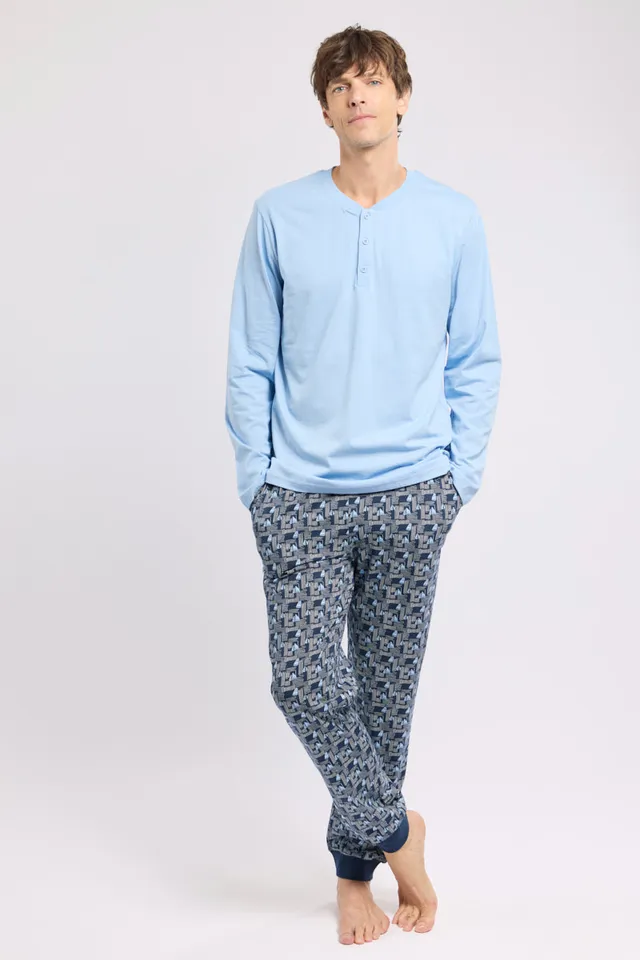 armor-lux-pyjama-homme-imprim-coton-l-ger image 1
