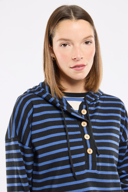 armor-lux-marini-re-capuche-femme-100-coton-rustique-245g-m2 image 3