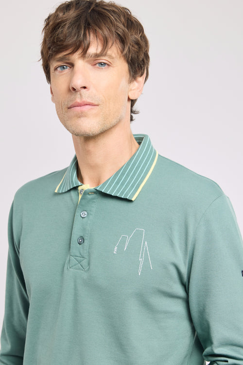 armor-lux-polo-homme-route-du-rhum-manches-longues-coton-brod image 5