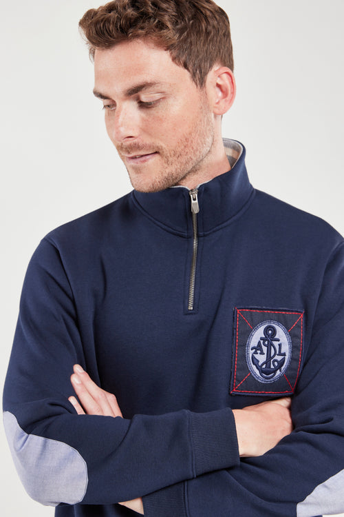 armor-lux-sweat-zip-col-homme-sweat-molleton-col-zipp image 3