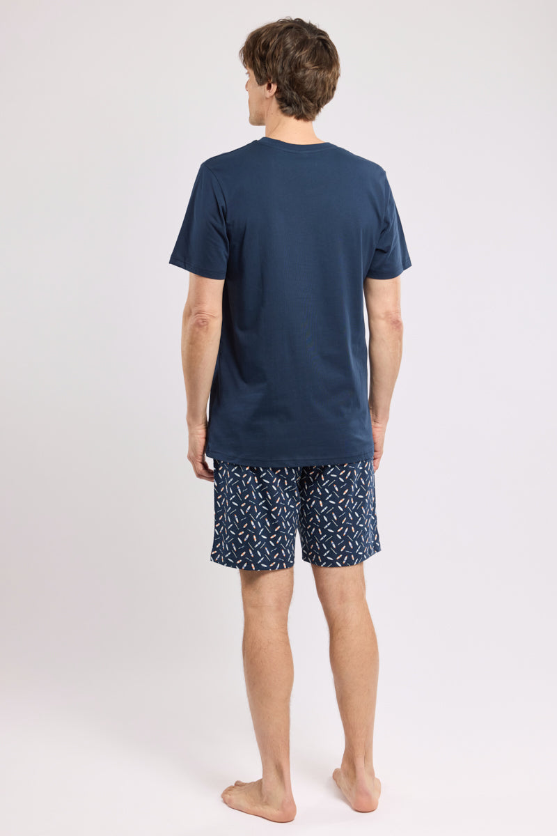 armor-lux-pyjama-short-imprim-coton-homme image 4
