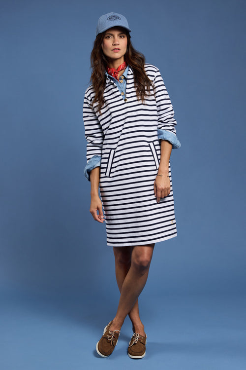 armor-lux-robe-marini-re-femme-col-marin-poches-coton-rustique-245g-m image 2