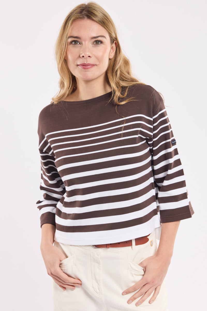 armor-lux-marini-re-manches-3-4-coupe-courte-marini-re-femme-coton image 1