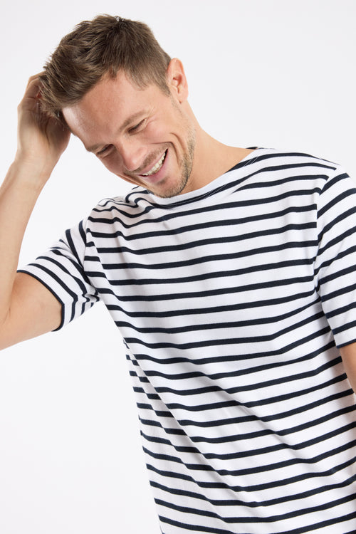 armor-lux-h-ritage-marini-re-homme-ray-e-manches-courtes-col-bateau image 3