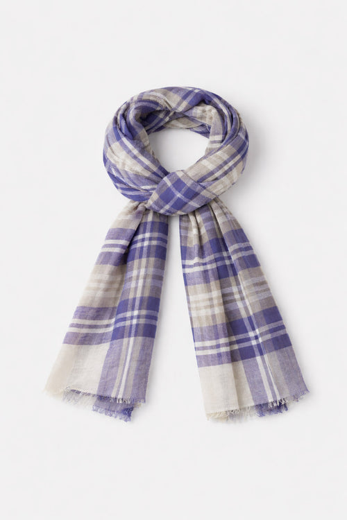 armor-lux-foulard-carreaux-lin-et-coton-70x180-cm-2 image 2