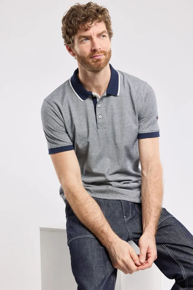 armor-lux-polo-fines-rayures-homme-coton-l-ger image 1