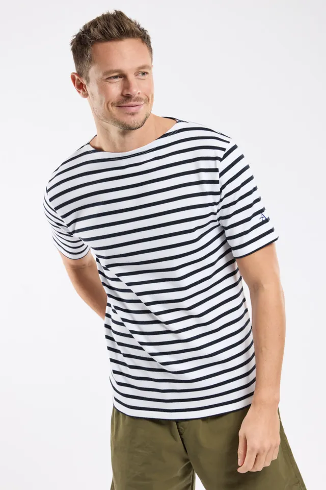 armor-lux-marini-re-h-ritage-homme-manches-courtes-coton-rustique image 1