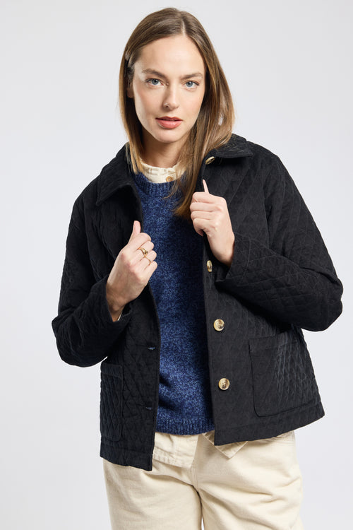 armor-lux-veste-matelass-e-velours-c-tel-coton-femme image 2