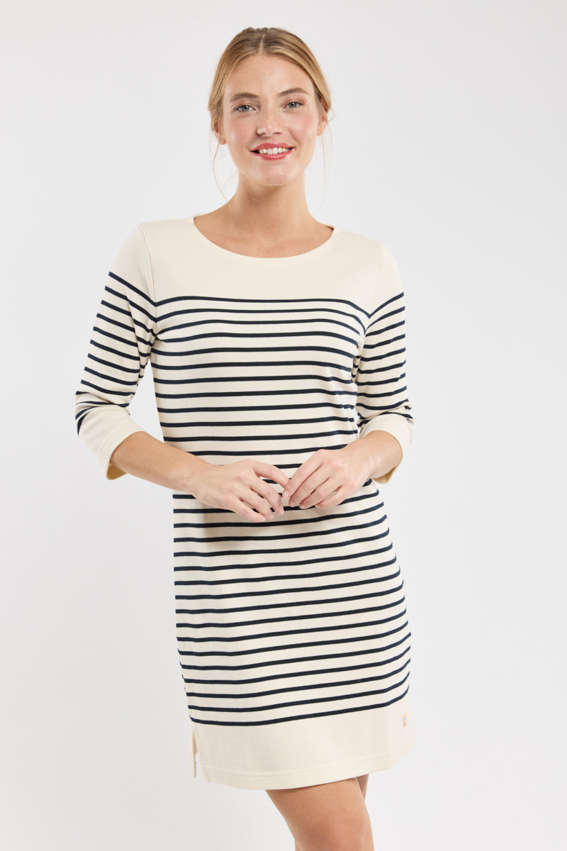 armor-lux-robe-ile-tudy-maille-interlock-coton-pais-manches-3-4 image 3