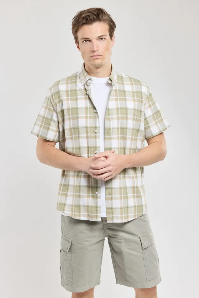 armor-lux-chemise-homme-manches-courtes-coton-lin-carreaux image 1