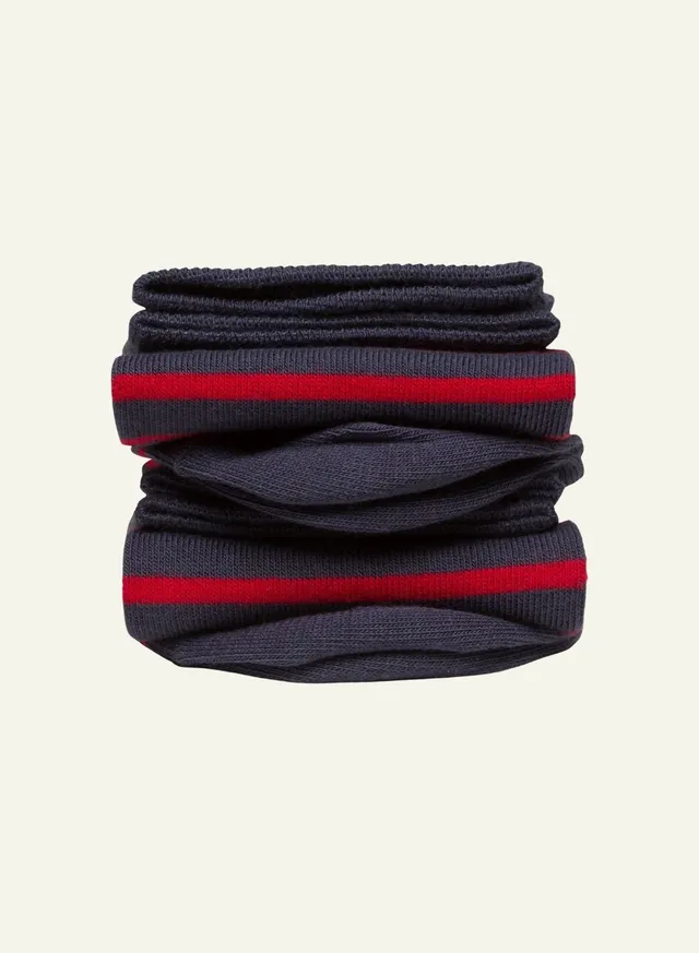 archiduchesse-sainte-marine-chaussettes-fantaisie-mi-mollet-bleu-marine-rouge image 1