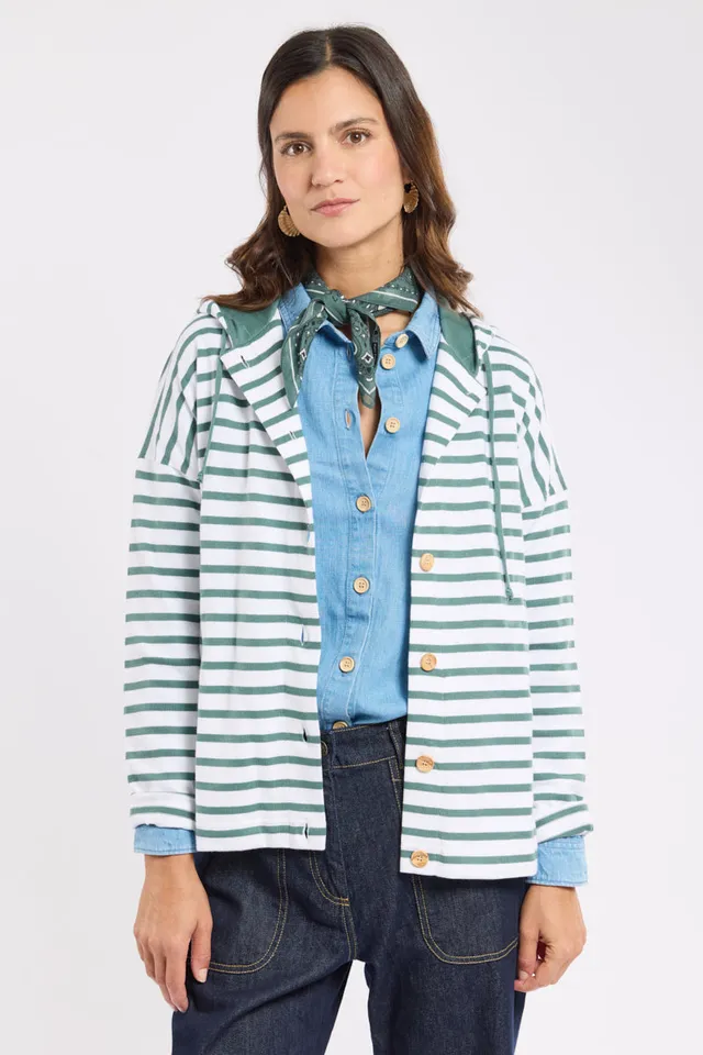 armor-lux-cardigan-ray-boutonn-femme-coton-rustique image 1