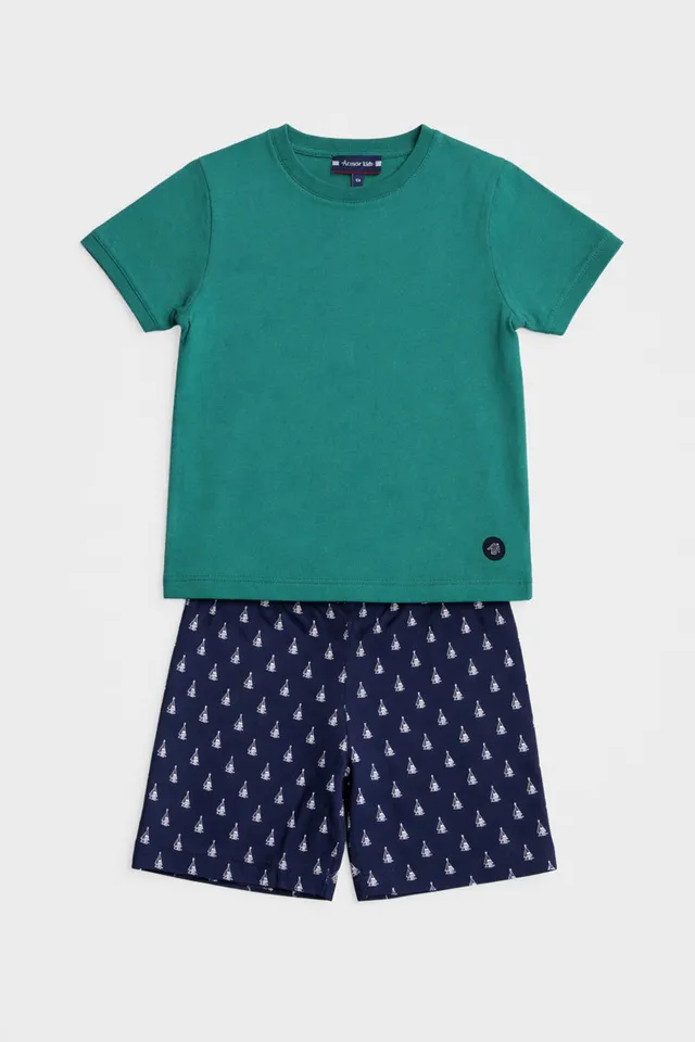armor-lux-pyjama-short-kids-bateaux-coton-l-ger image 1